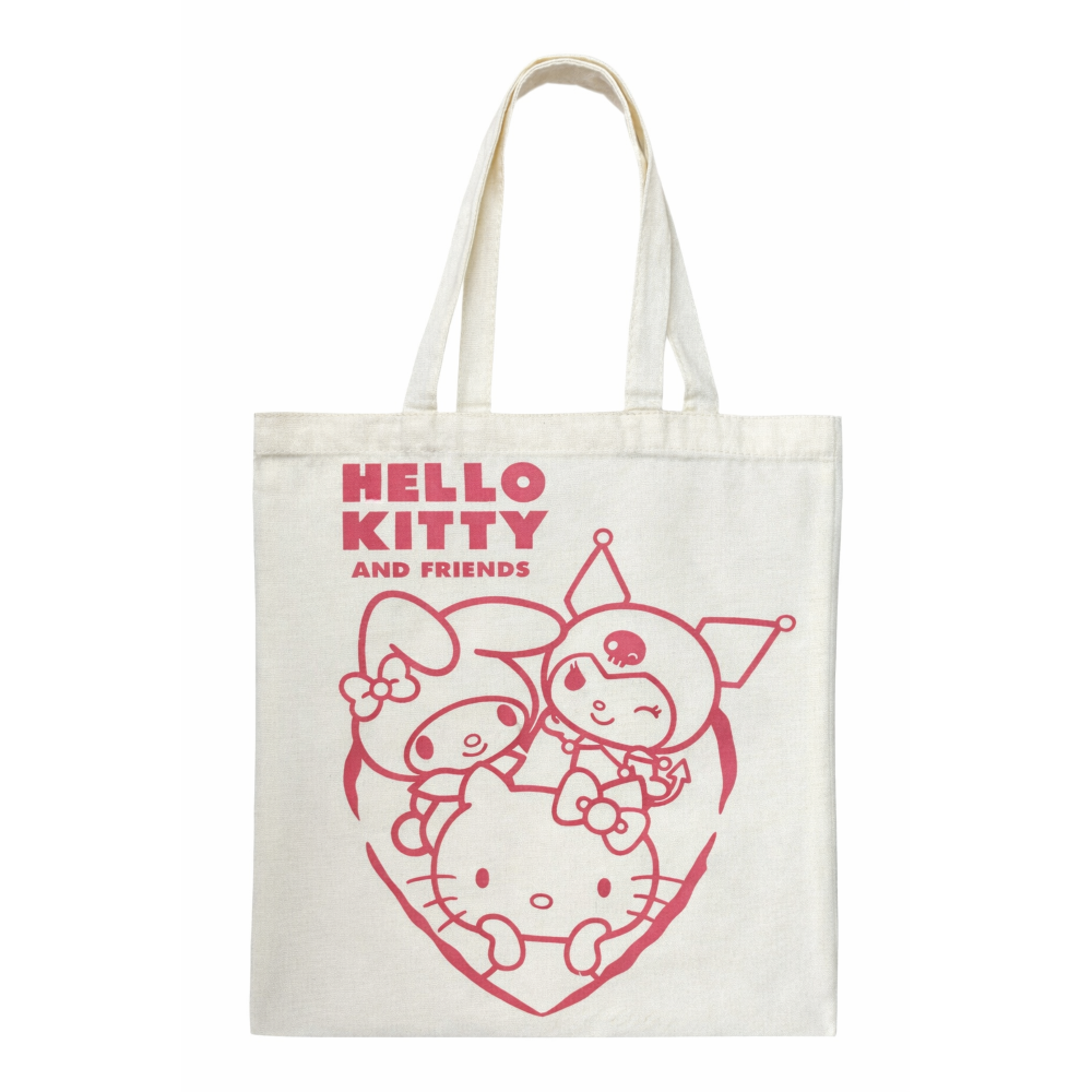 Borsa in Tela Riutilizzabile Hello Kitty Sanrio Borsa Shopper Multifunzione - Nw1426