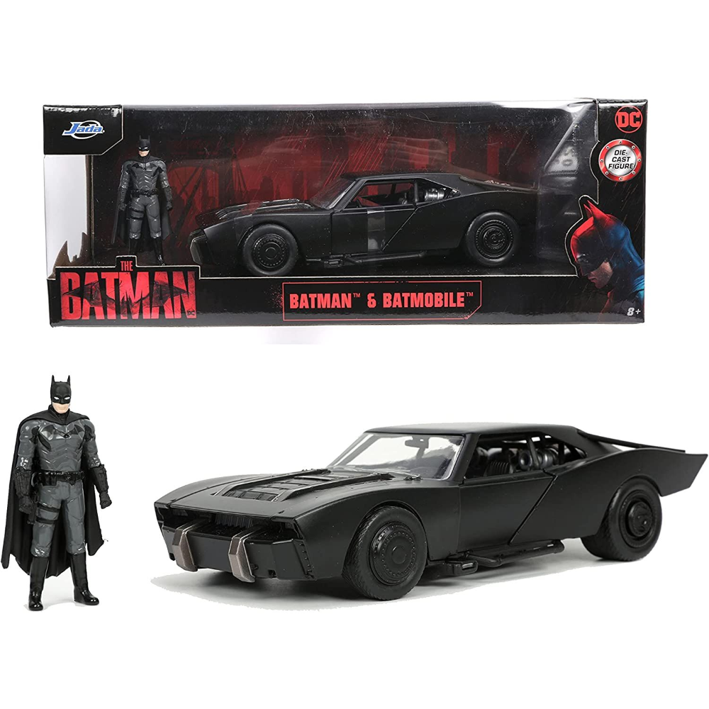 Modellino Batmobile 2022 Scala 1:18 con Figura in Metallo Batman da Collezione - 253216002