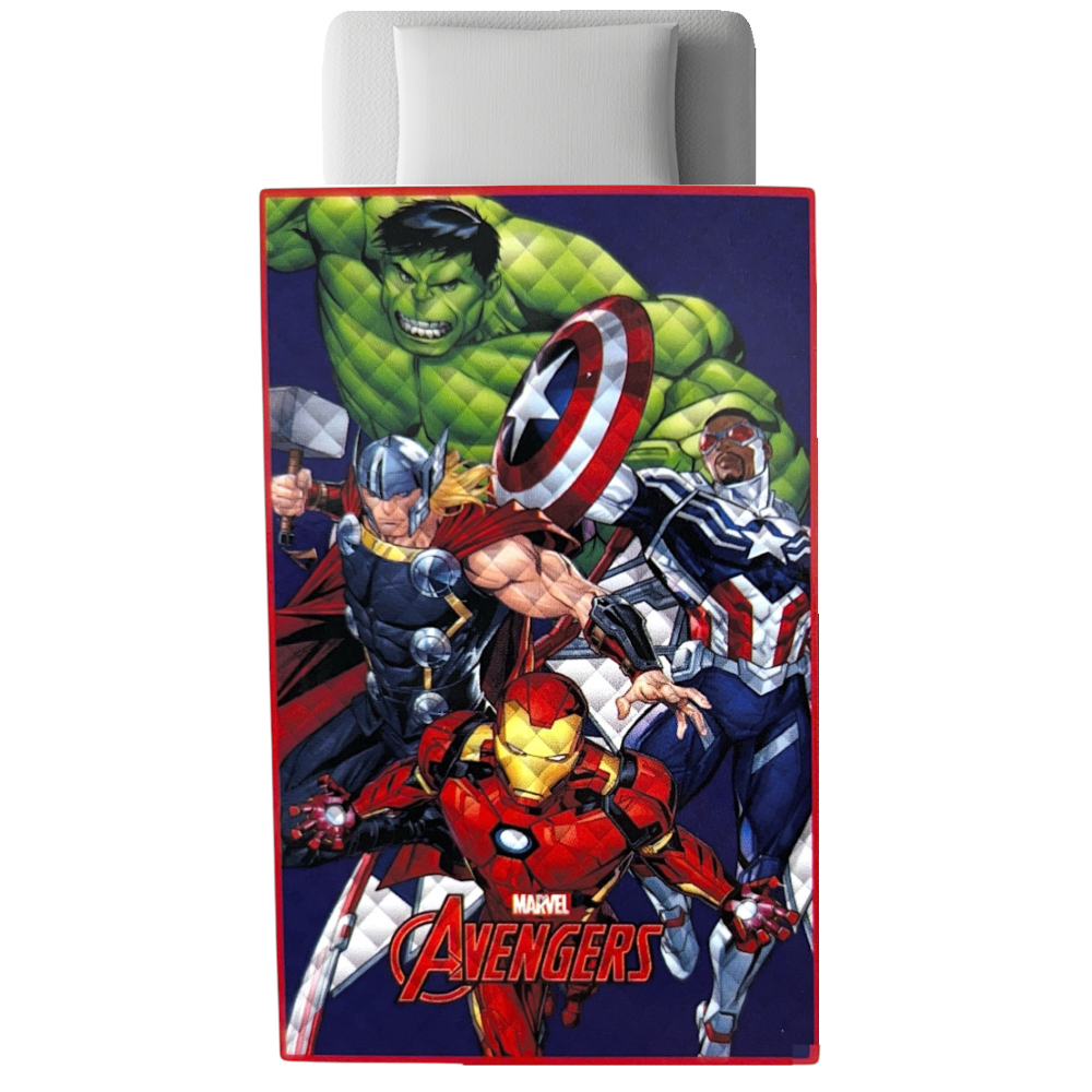 Trapuntino Avengers MARVEL Coperta Copriletto Trapuntato 100 Gsm Letto Singolo 150x250 CM - Je14390ad