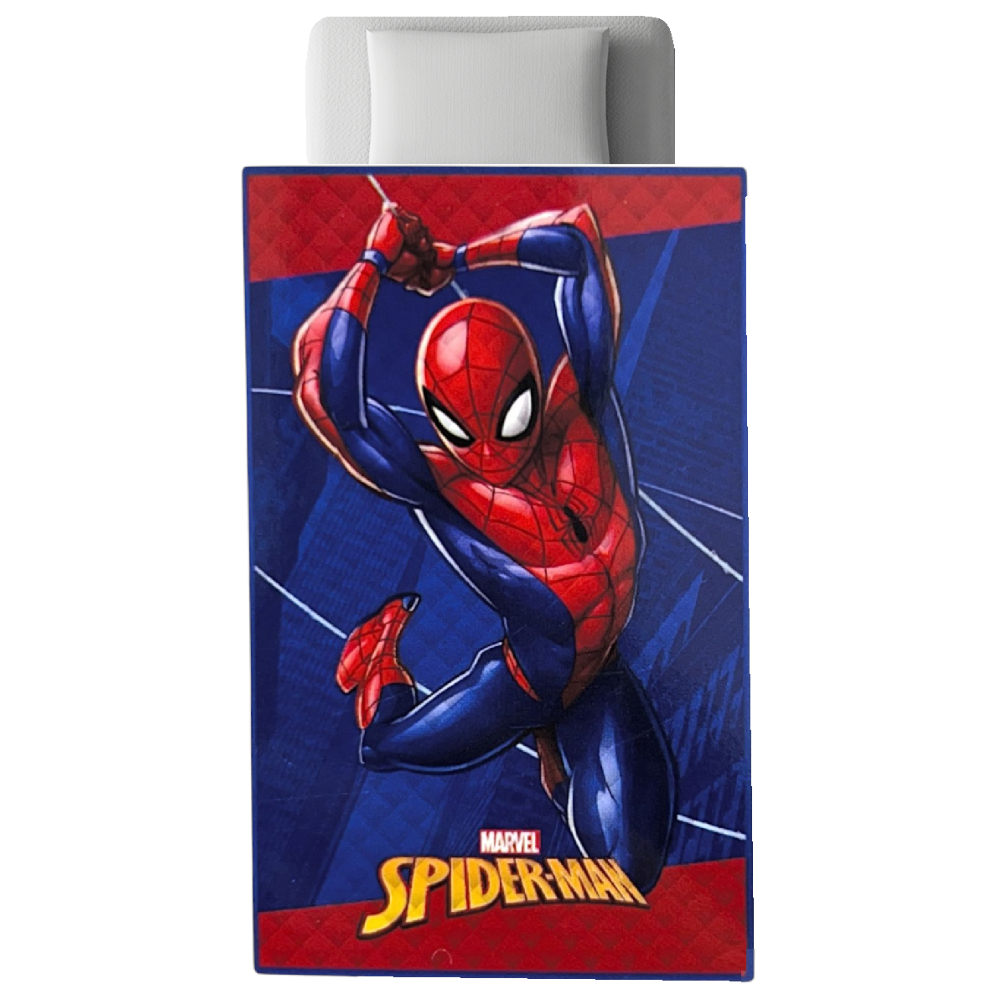 Trapuntino Spiderman MARVEL Coperta Copriletto Trapuntato 100 Gsm Letto Singolo 150x250 CM - Je14388ad