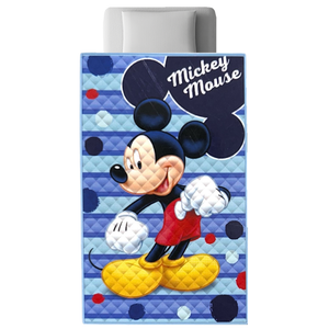 Trapuntino Topolino DISNEY Coperta Copriletto Trapuntato 100 Gsm Letto Singolo 150x250 CM - Je14380ad
