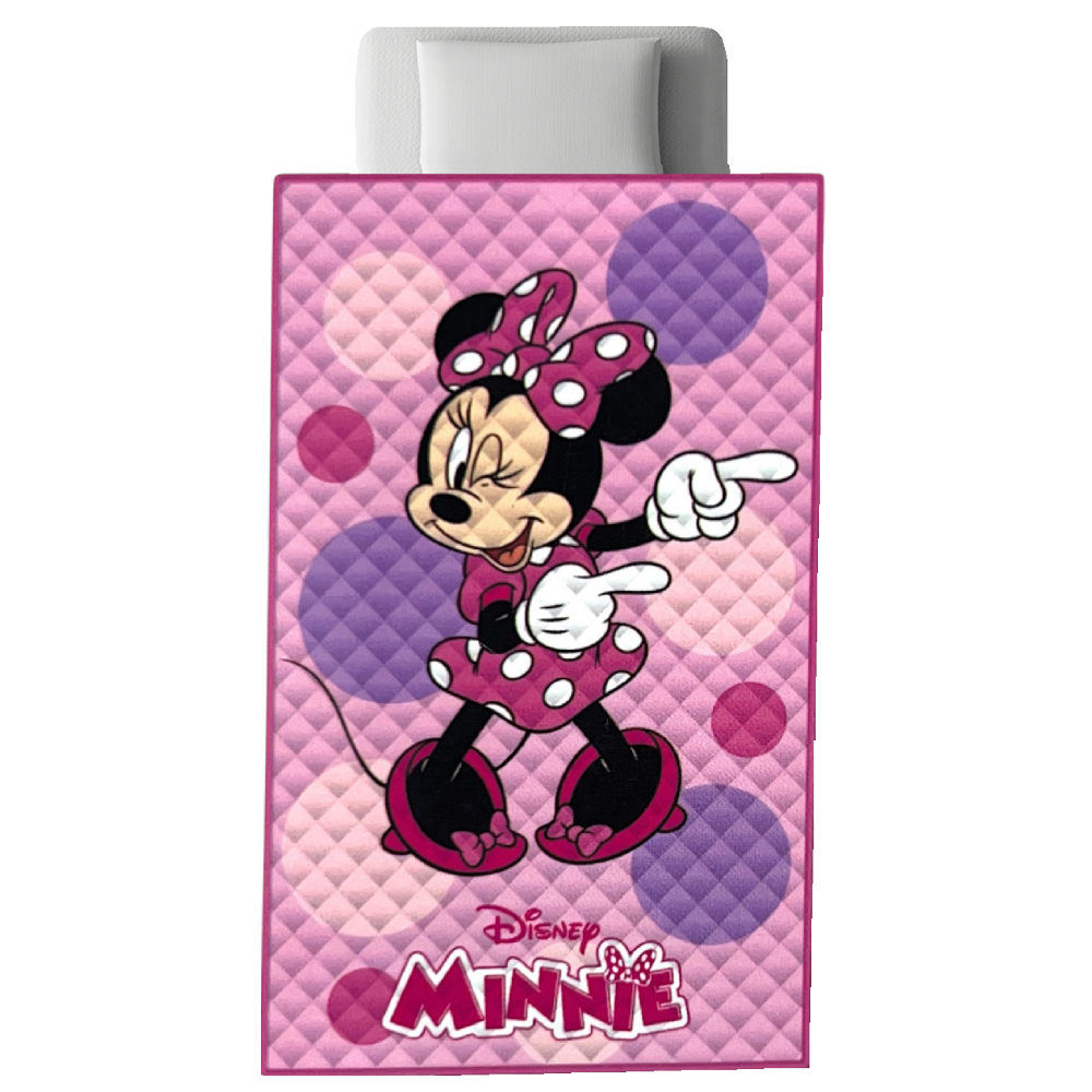 Trapuntino Minnie DISNEY Coperta Copriletto Trapuntato 100 Gsm Letto Singolo 150x250 CM - Je14383ad