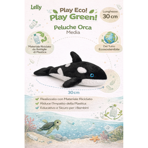 Peluche Orca Grs Cm. 30 Plastica Reciclata Lelly - 800054