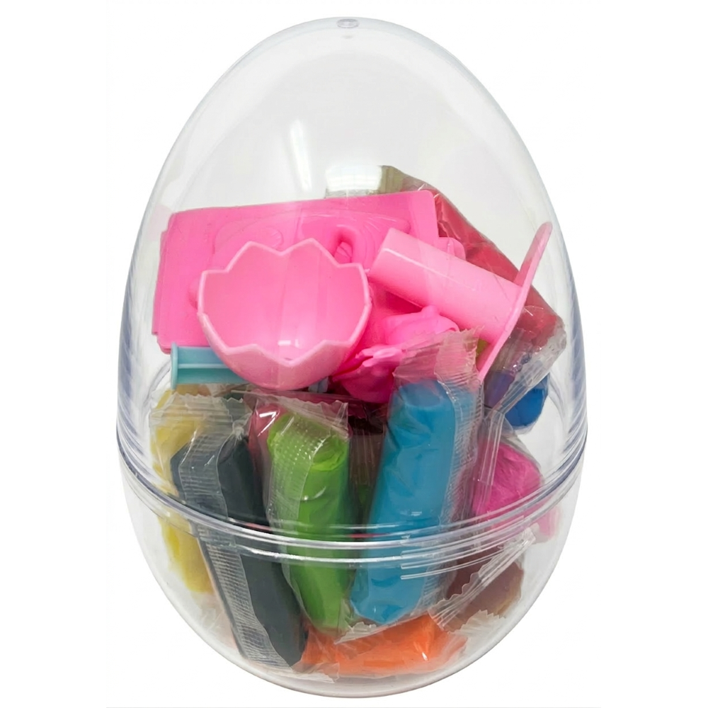 Set Plastilina Uovo con 24 Pezzi da 15 Gr con 5 Accessori Gioco Bambino - 5823