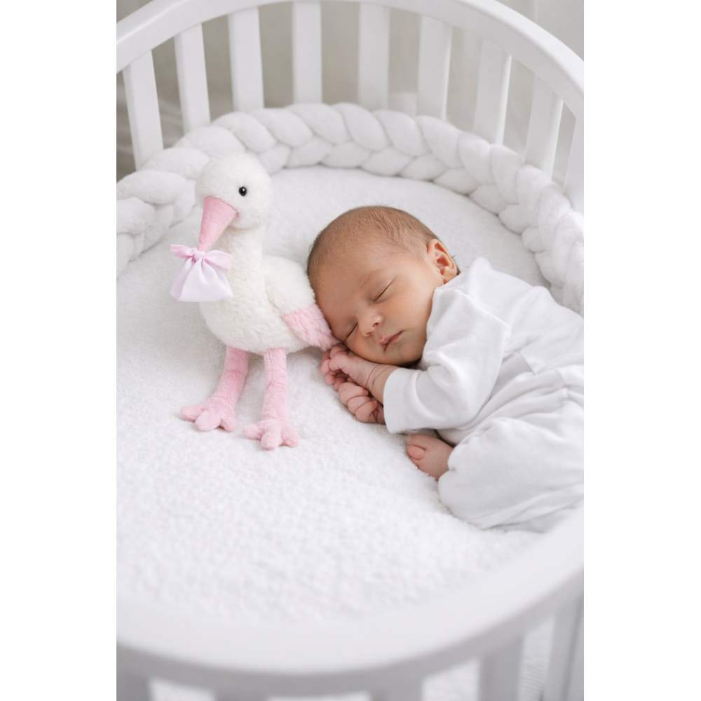 Peluche Cicogna Rosa Neonata Cm.27 Pupazzo - 786001/2