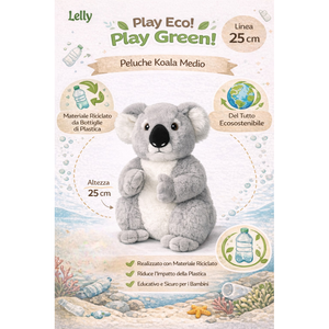 Peluche Koala Grs Cm. 25 Plastica Reciclata Lelly - 800060