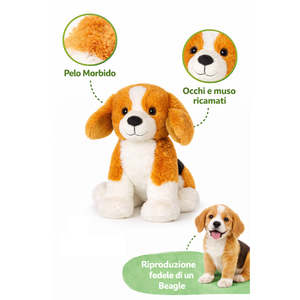 Peluche Cane Beagle Grs Cm. 25 Plastica Reciclata Lelly - 800204