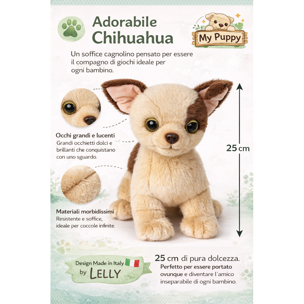 Peluche Chiwawa CM 25 Pupazzo per Bambini Lelly - 642308