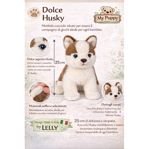 Peluche Husky CM 25 Pupazzo per Bambini Lelly - 642308