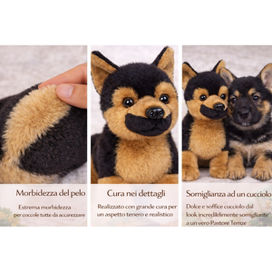 Peluche Pastore Tedesco CM 25 Pupazzo per Bambini Lelly - 642308