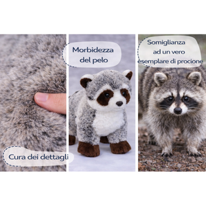 Peluche Procione CM 30 Pupazzo per Bambini Lelly - 650005