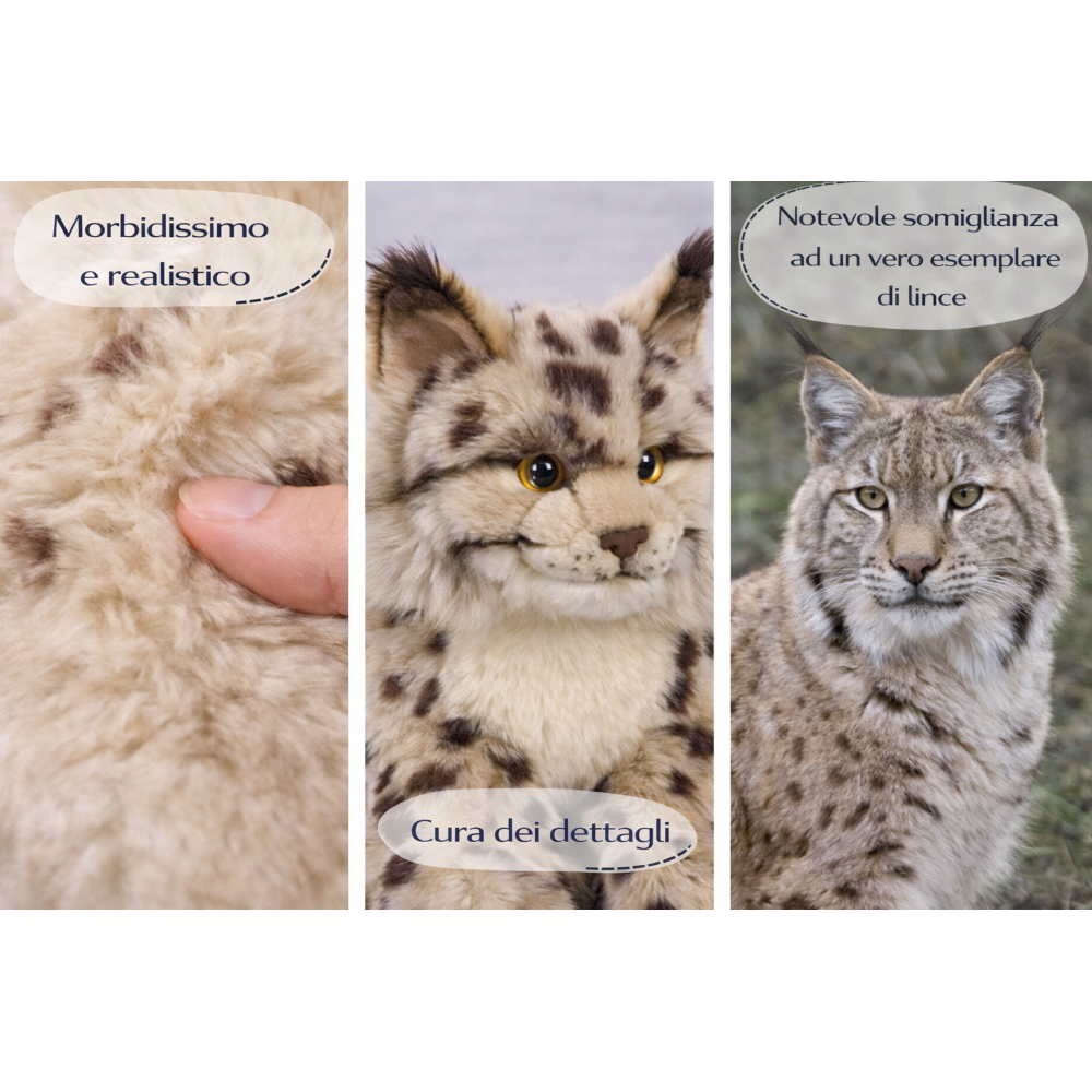 Peluche Lince CM 25 Pupazzo per Bambini Lelly - 650021