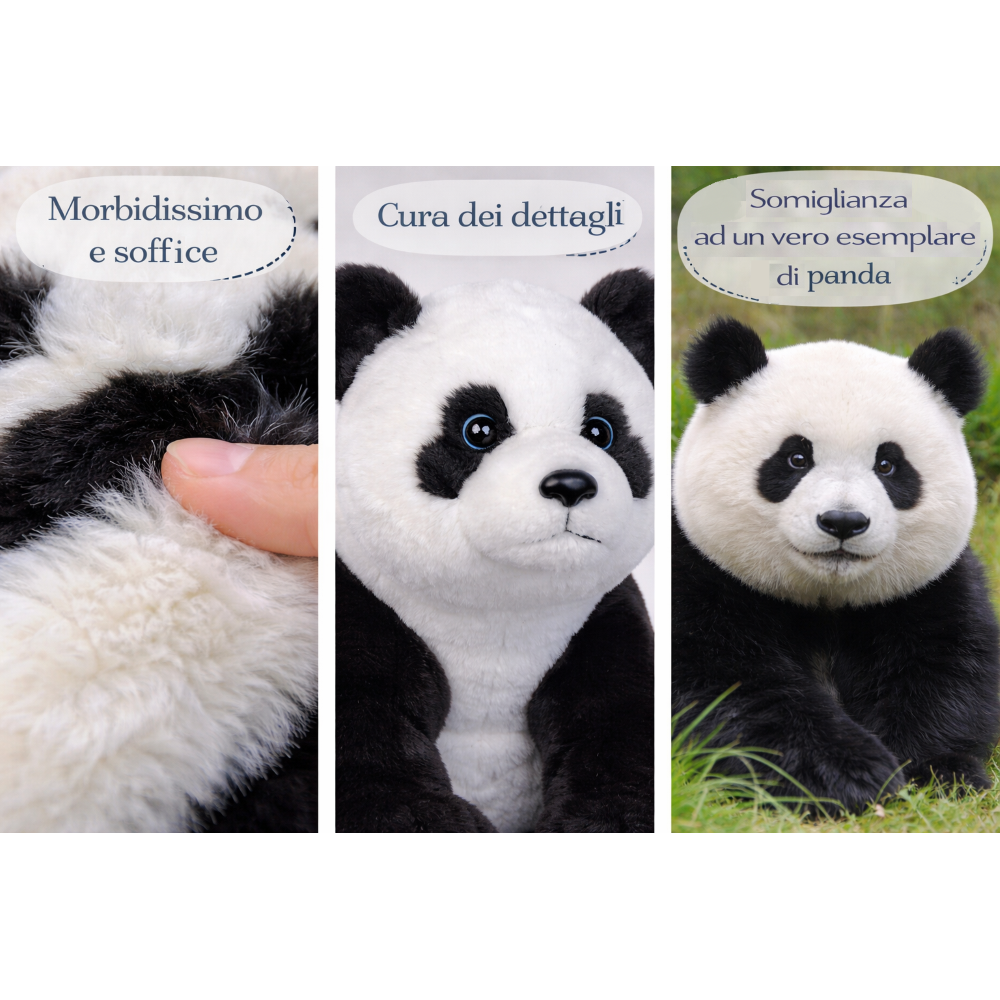 Peluche Panda CM 36 Pupazzo per Bambini Lelly - 650033