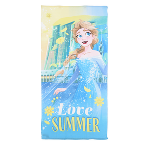 Telo Mare Frozen Elsa DISNEY Microfibra Asciugamano Bambine Ideale Spiaggia Piscina - Ez18060