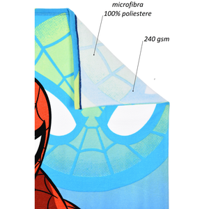 Telo Mare MARVEL Spiderman Microfibra Asciugamano Bambini Ideale Spiaggia Piscina - Ez18172