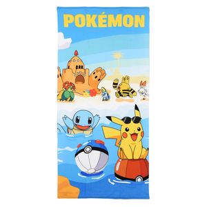 Telo Mare Pokémon Microfibra Asciugamano Bambini Ideale Spiaggia Piscina - Ez18139