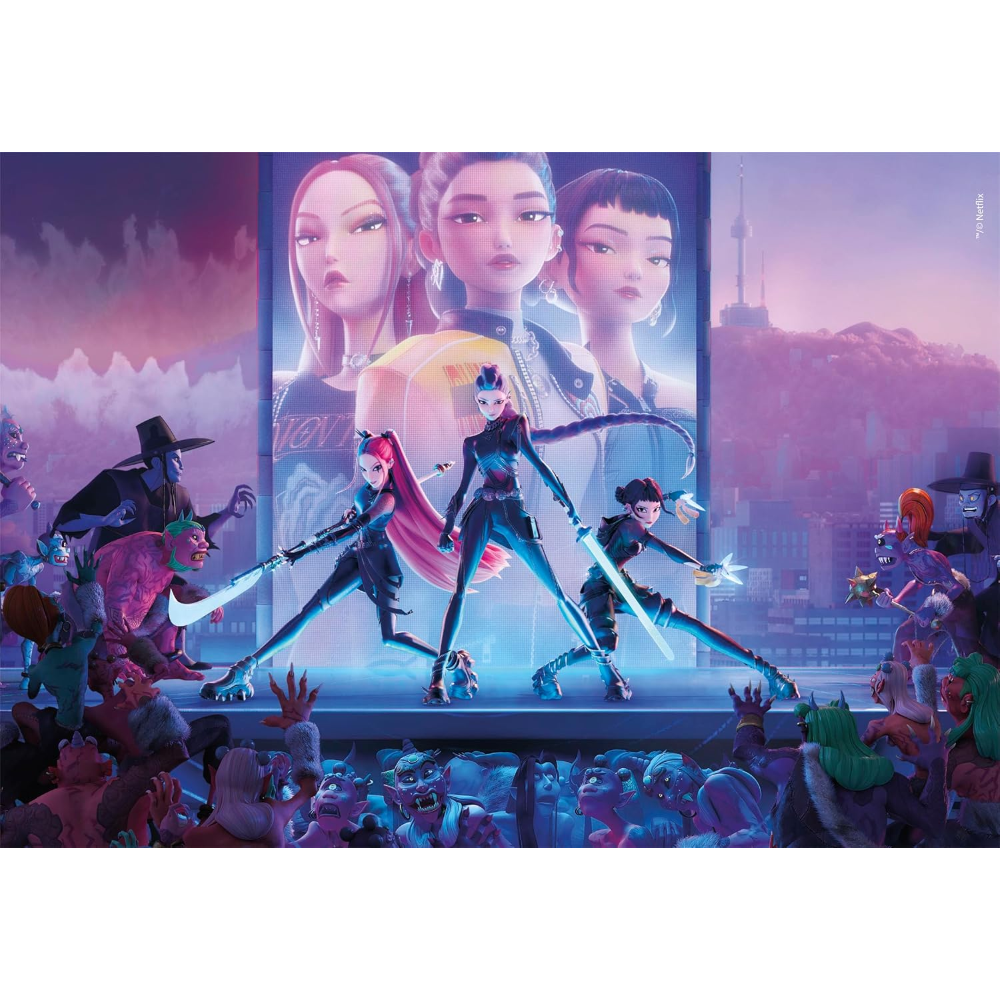 Puzzle Clementoni 1000 Pezzi K-Pop Demon Hunters Zoey Rumi Mira per Ragazzi e Adulti con Poster - 388876