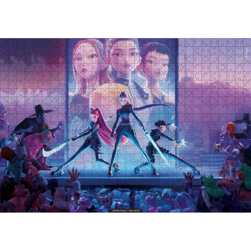 Puzzle Clementoni 1000 Pezzi K-Pop Demon Hunters Zoey Rumi Mira per Ragazzi e Adulti con Poster - 388876