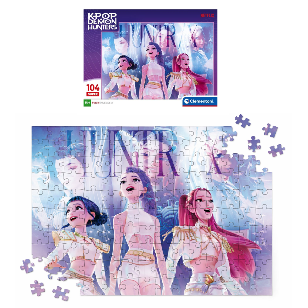 Puzzle Clementoni Huntrix K-Pop Demon Hunters 104 Pezzi 48,5 X 33,5 CM Educativo - 388873