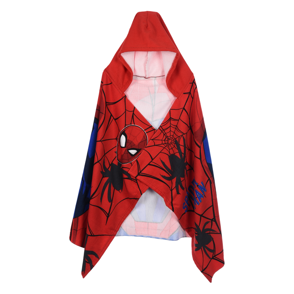 Mantella Mare Spiderman MARVEL Telo con Cappuccio 70x140 CM in Microfibra Bagno Piscina Spiaggia - Ez18217