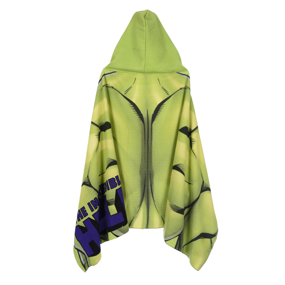 Mantella Mare Hulk MARVEL Telo con Cappuccio 70x140 CM in Microfibra Bagno Piscina Spiaggia - Ez18216