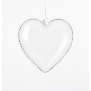Bomboniere DISNEY Scatolina in Plastica Trasparente a Cuore Cm. 6x6x3.5
