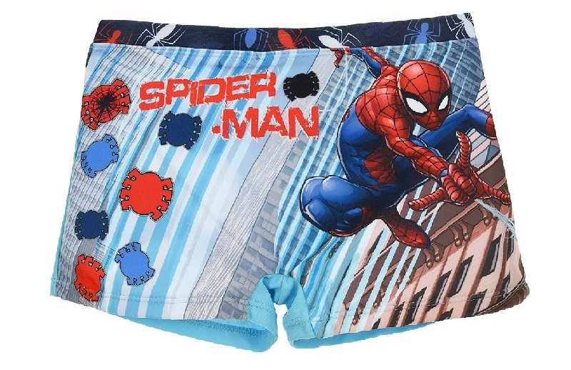 Costume Mare Spiderman Uomo Ragno MARVEL Parigamba Pantaloncino Bambino Taglie 3/8 Anni - Se1757celeste