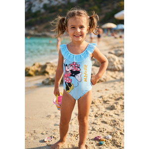 Costume da Bagno Minnie Paperina DISNEY Intero 1 Pezzo Mare Piscina Neonata - Ez05006azzurro