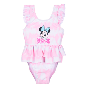 Costume da Bagno Minnie Mouse DISNEY Intero Tie-Dye 1 Pezzo Mare Piscina Neonata - Ez05005rosa
