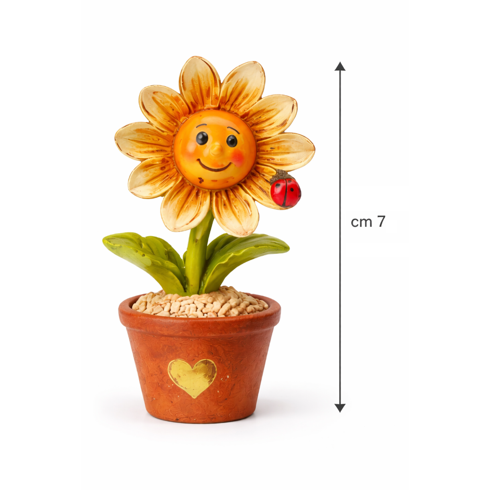 Bomboniere DISNEY Resina Vaso con Fiori 6,5 CM