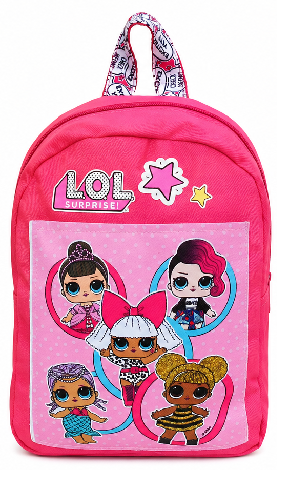 Zaino Lol Suprise Tessuto Jeans Denim Bambina Asilo Borsa Scuola Tempo Libero Cm.28x21 - B99217mc