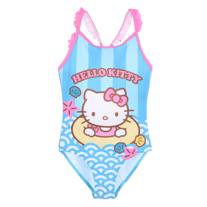 Costume da Bagno Hello Kitty Sanrio Intero 1 Pezzo Mare Piscina Bambina - Ez18039azzurro