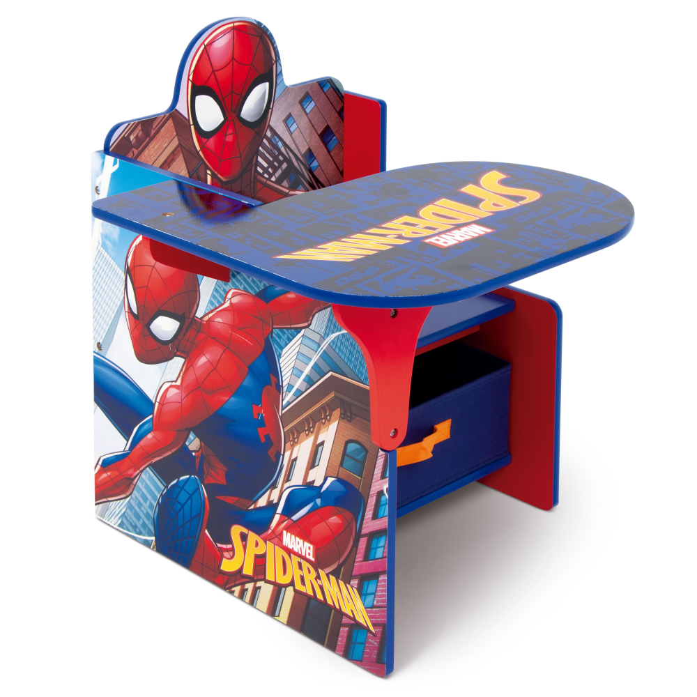 Sedia Scrivania con Contenitore Spiderman in Legno - 86636
