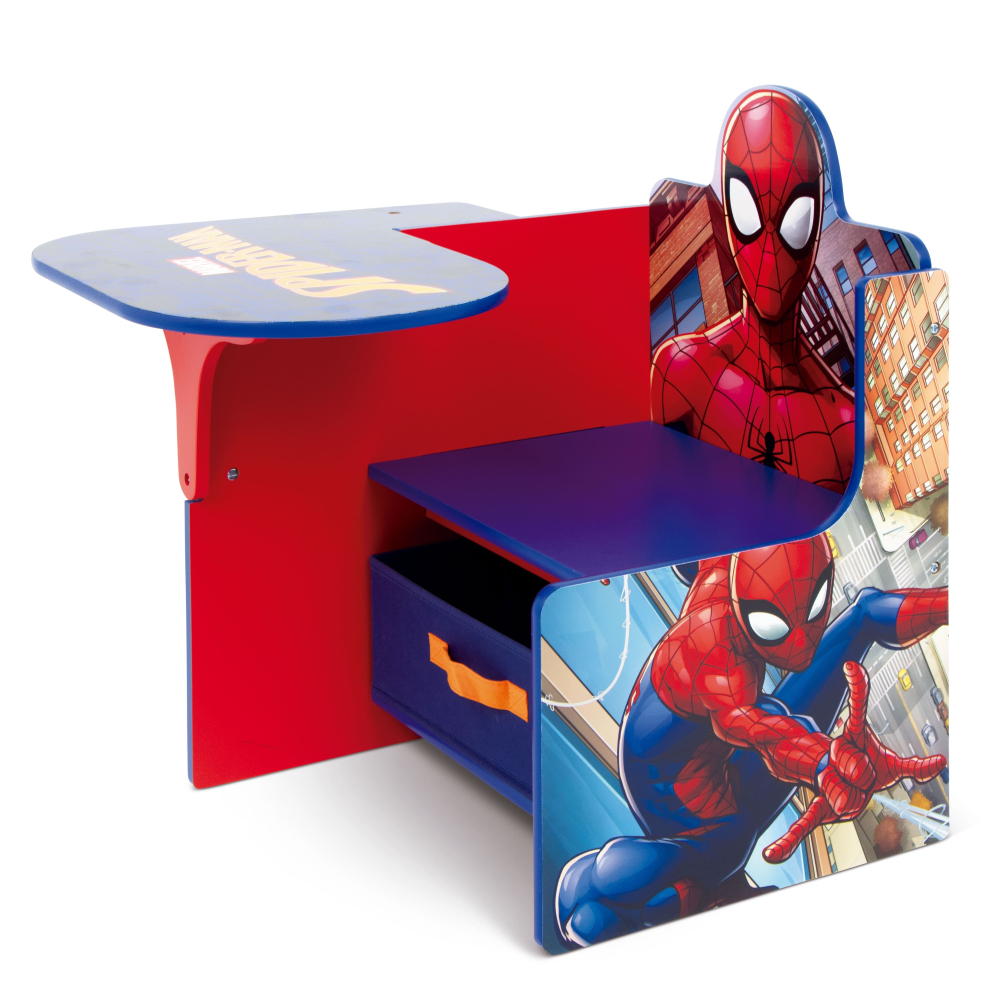 Sedia Scrivania con Contenitore Spiderman in Legno - 86636