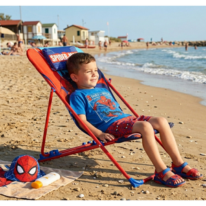 Sdraio Spiderman Pieghevole per Mare e Giardino 100% Poliestere- 86729