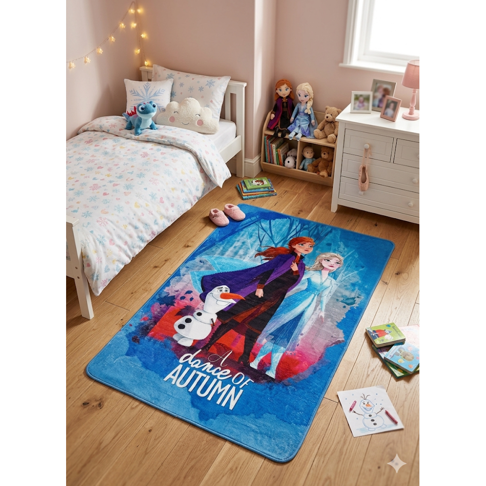 Tappeto Gioco Frozen Ii DISNEY Elsa Anna Microfibra Antiscivolo 76x117 CM - 31155rz/3