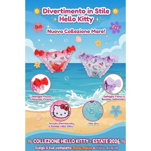 Costume da Bagno Hello Kitty Sanrio Modello Slip Mutandina Mare Piscina Neonata - Ez05024rosso