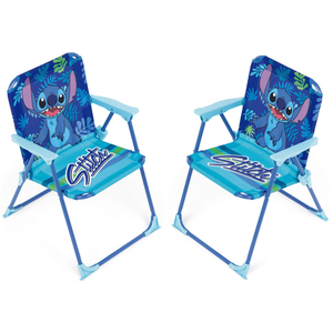 Set da Giardino Stitch Tavolino Ombrellone e Sedie Pieghevoli per Mare e Giardino 100% Poliestere- 86634