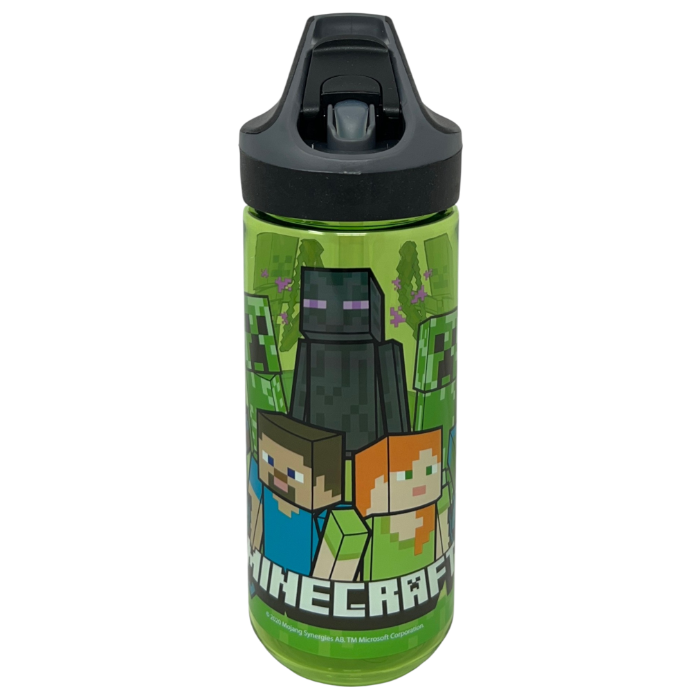 Borraccia Tritan Minecraft Bottiglia 620 Ml con Apertura Pop-Up - 86699