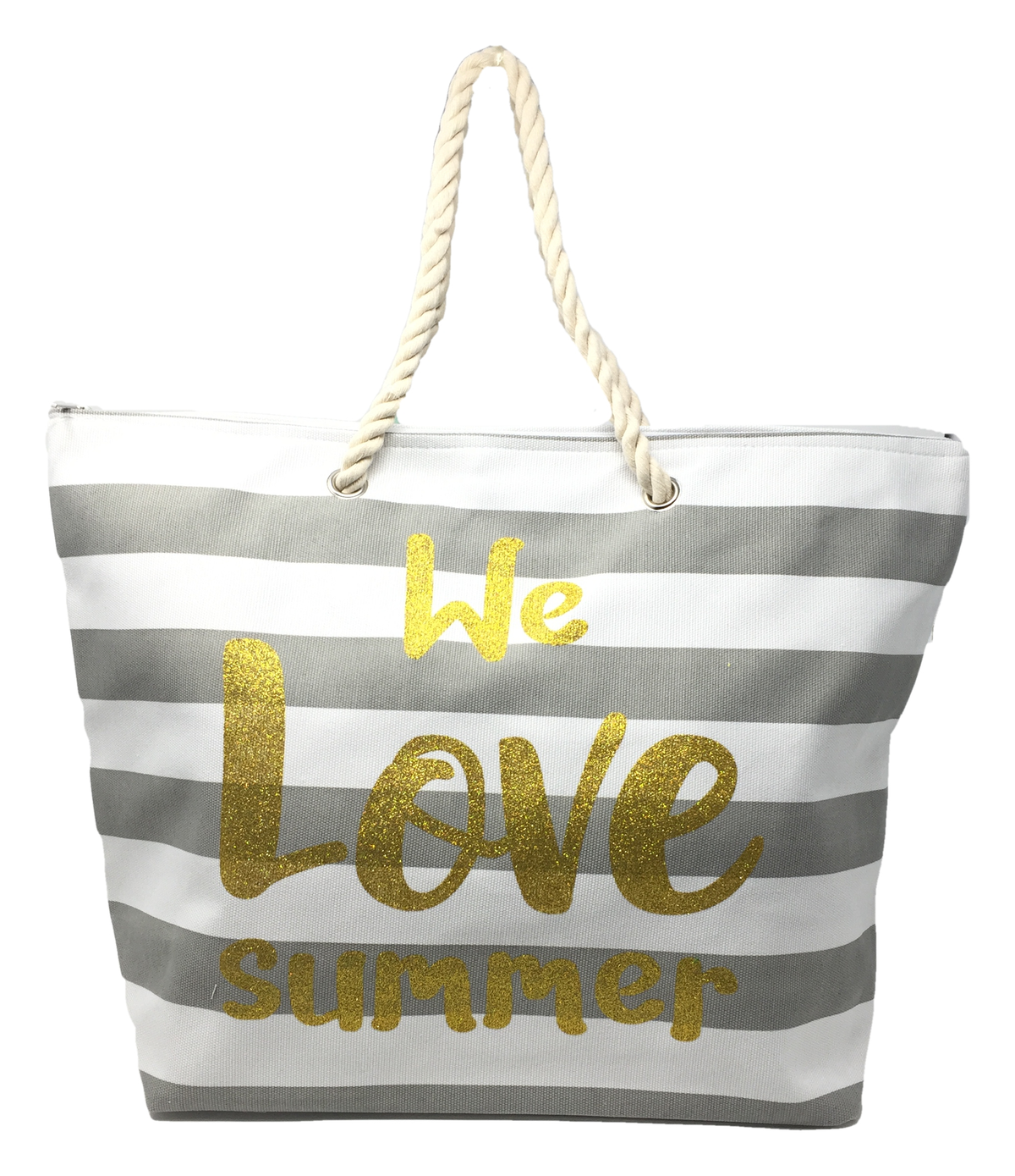 Borsa Mare Spiaggia Passeggio con Decorazione We Love Summer Cm. 54x37,5x15 - 58588/2