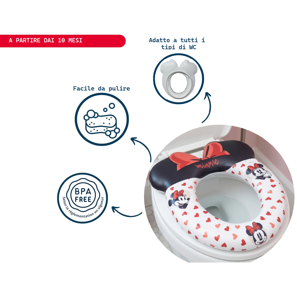 Riduttore Adattatore Wc Vasino Sagomato Bagno Minnie DISNEY - 85890