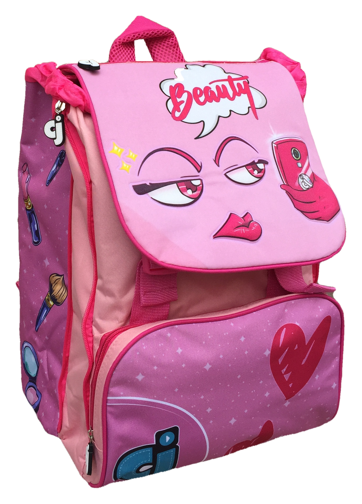 Zaino Bambina Faccine Estensibile Borsa Scuola Elementare Cm. 40x29x28 - Cj0450a