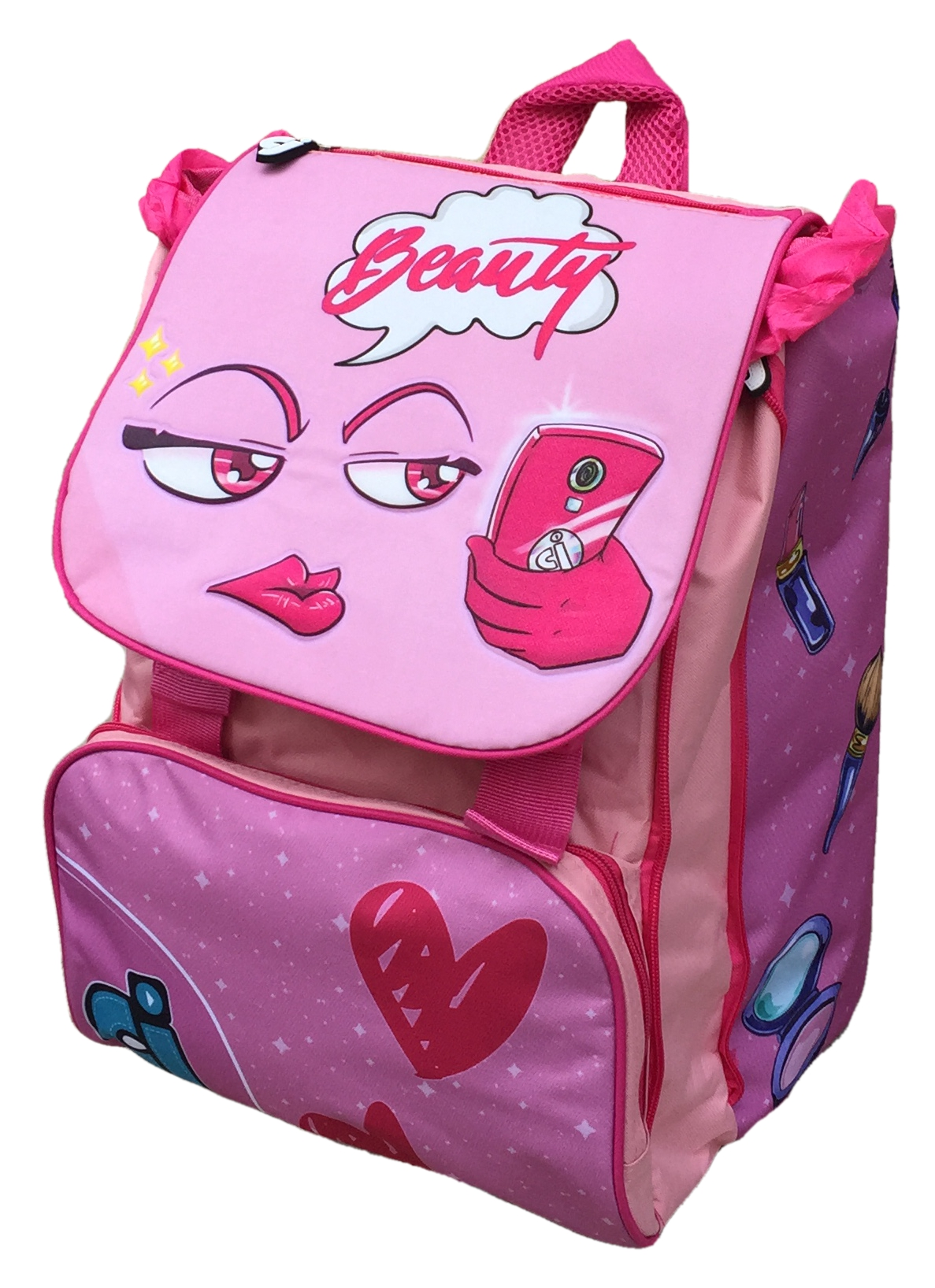 Zaino Bambina Faccine Estensibile Borsa Scuola Elementare Cm. 40x29x28 - Cj0450a