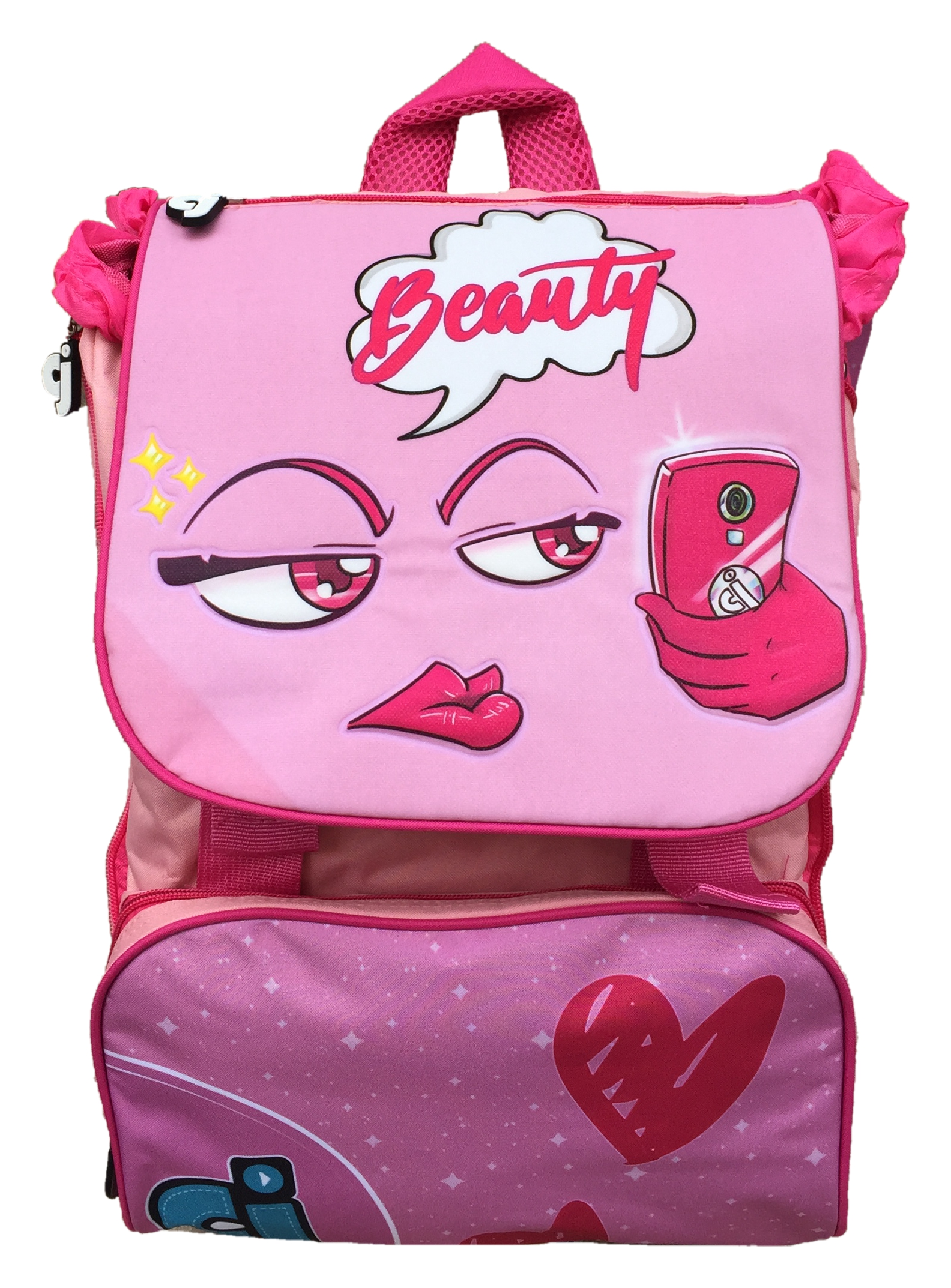 Zaino Bambina Faccine Estensibile Borsa Scuola Elementare Cm. 40x29x28 - Cj0450a
