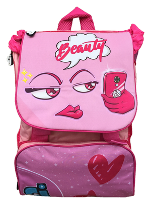 Zaino Bambina Faccine Estensibile Borsa Scuola Elementare Cm. 40x29x28 - Cj0450a