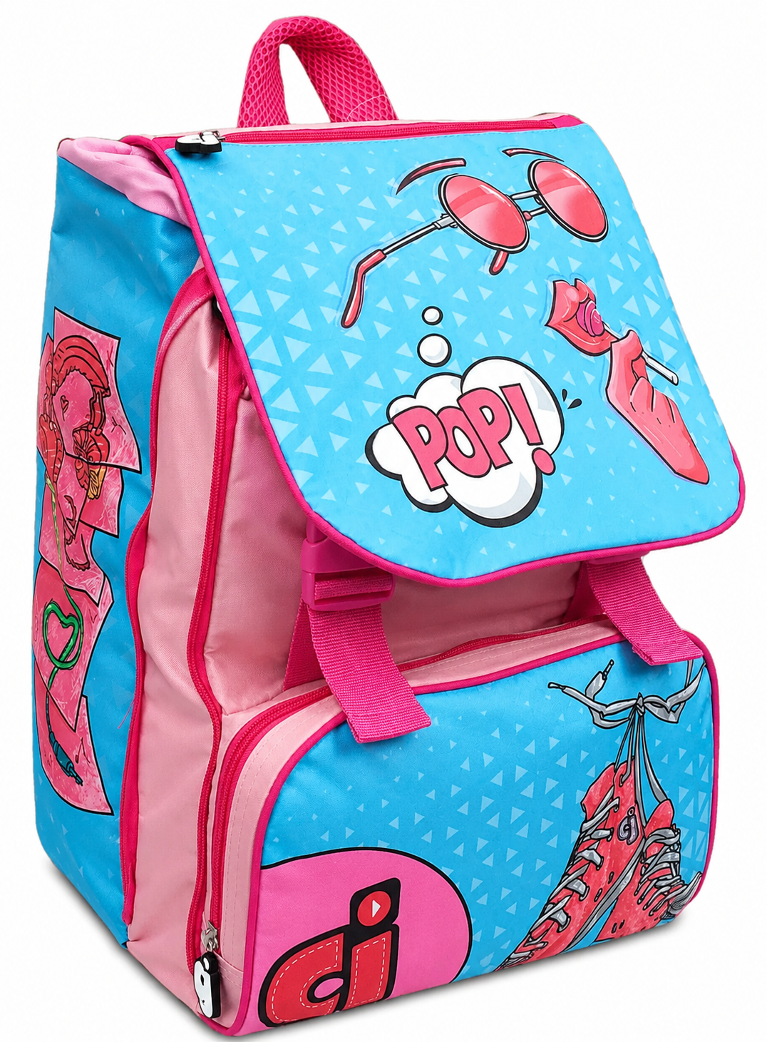 Zaino Faccine Bambina Estensibile Borsa Scuola Elementare Cm. 40x29x28 - Cj0450b
