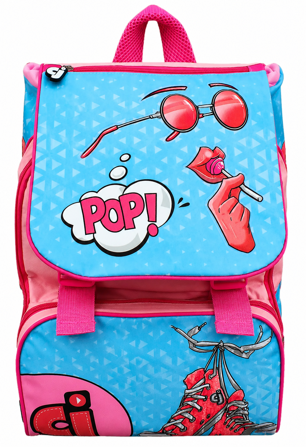 Zaino Faccine Bambina Estensibile Borsa Scuola Elementare Cm. 40x29x28 - Cj0450b