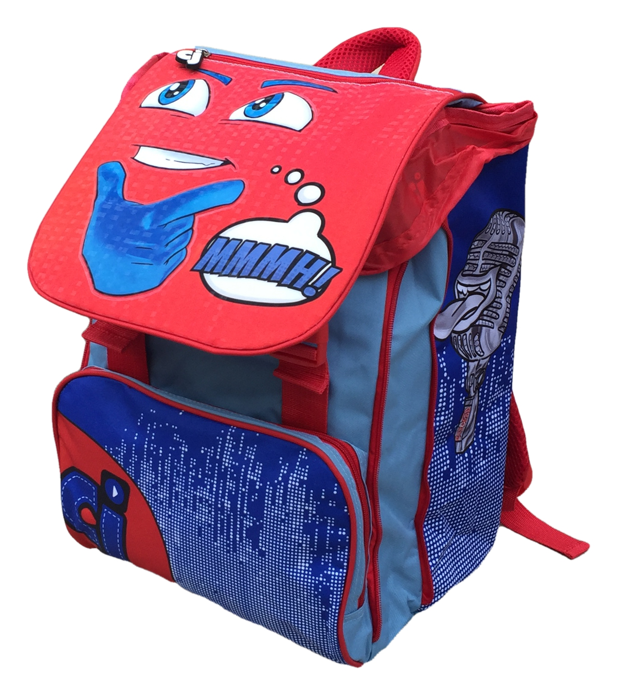 Zaino Faccine Bambino Estensibile Borsa Scuola Elementare Cm. 40x29x28 - Cj0450d