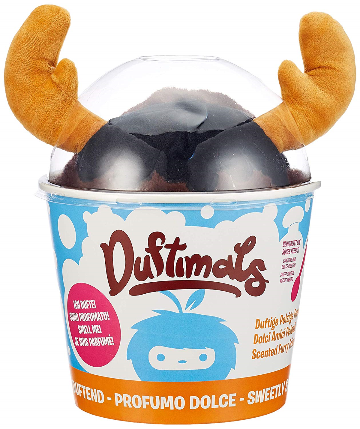 Peluche Profumato Melvin Moose Cake Aroma Al Cioccolato con Ricetta in Confezione