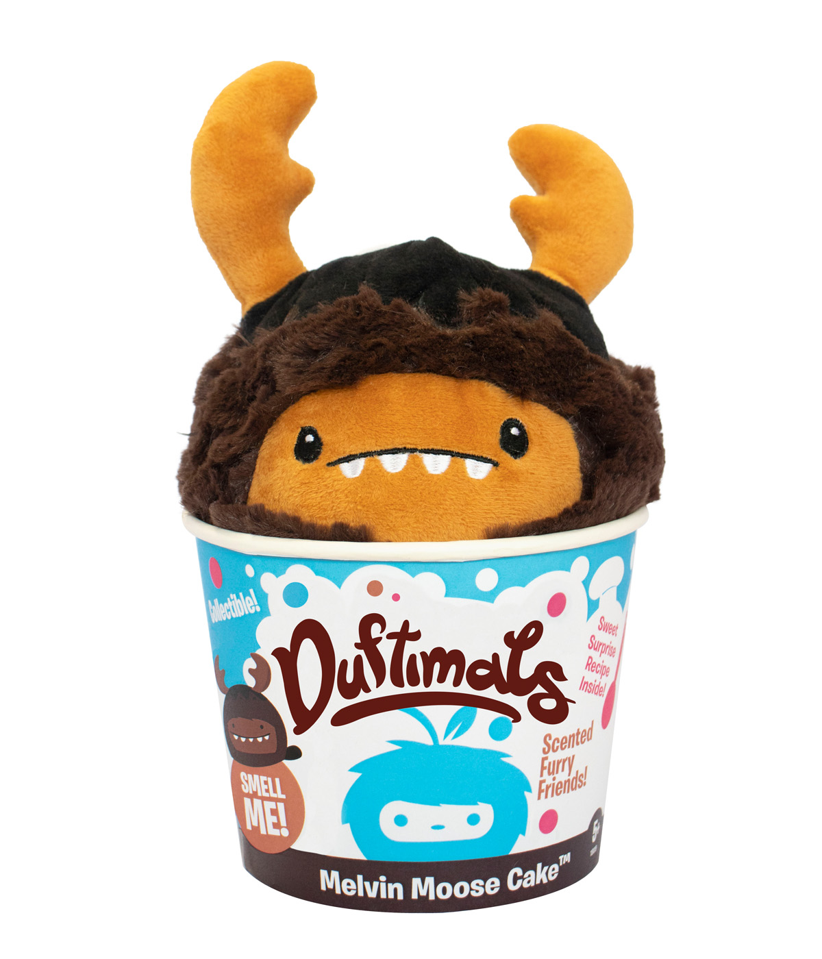 Peluche Profumato Melvin Moose Cake Aroma Al Cioccolato con Ricetta in Confezione